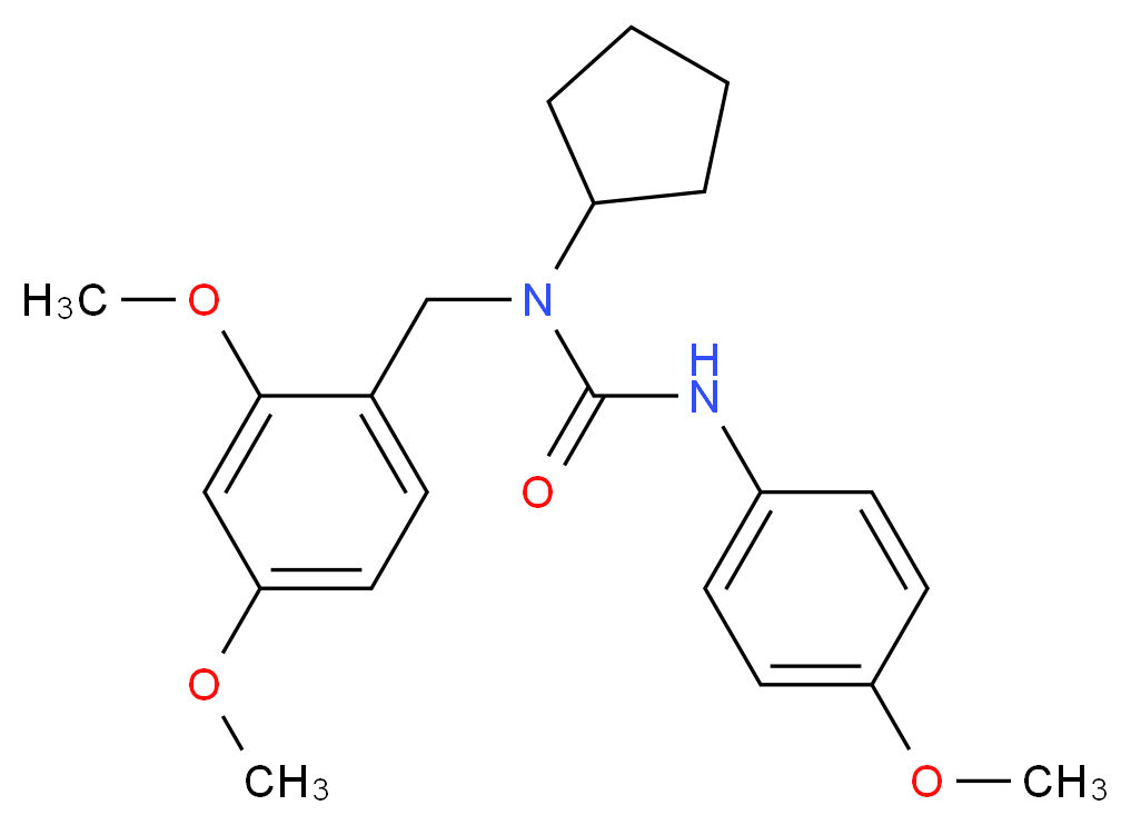N-cyclopentyl-N-(2,4-dimethoxybenzyl)-N'-(4-methoxyphenyl)urea_Molecular_structure_CAS_)