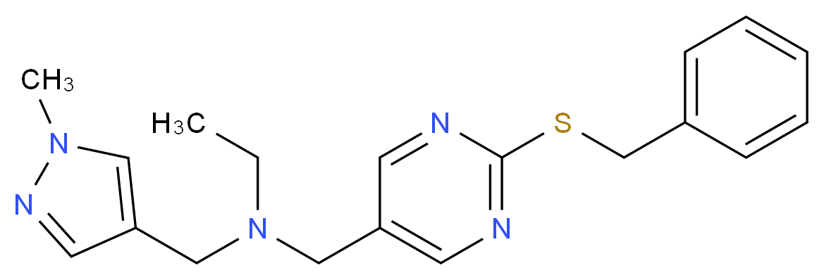 N-{[2-(benzylthio)pyrimidin-5-yl]methyl}-N-[(1-methyl-1H-pyrazol-4-yl)methyl]ethanamine_Molecular_structure_CAS_)