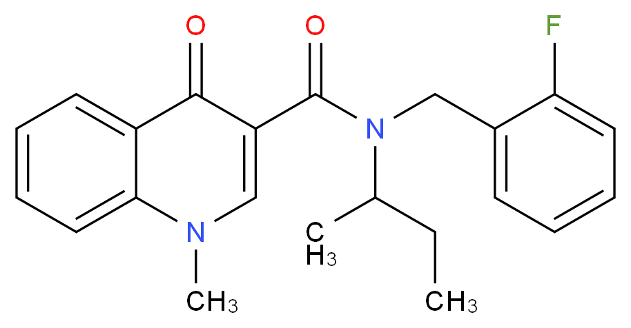N-(sec-butyl)-N-(2-fluorobenzyl)-1-methyl-4-oxo-1,4-dihydroquinoline-3-carboxamide_Molecular_structure_CAS_)