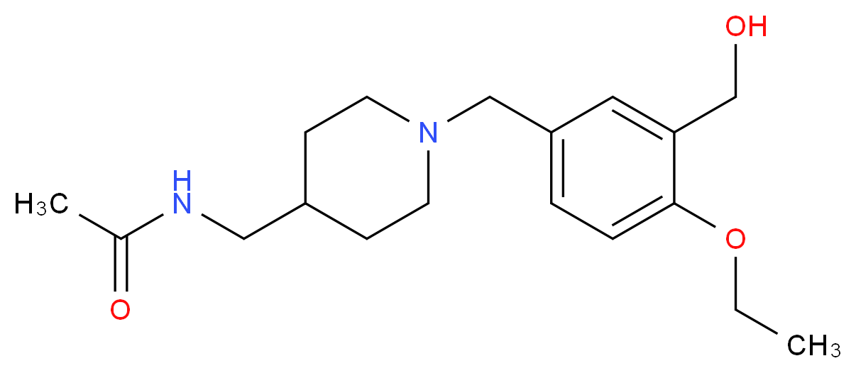 N-({1-[4-ethoxy-3-(hydroxymethyl)benzyl]-4-piperidinyl}methyl)acetamide_Molecular_structure_CAS_)