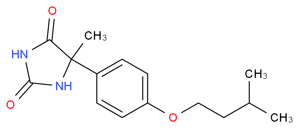 5-methyl-5-[4-(3-methylbutoxy)phenyl]imidazolidine-2,4-dione_Molecular_structure_CAS_68524-21-0)