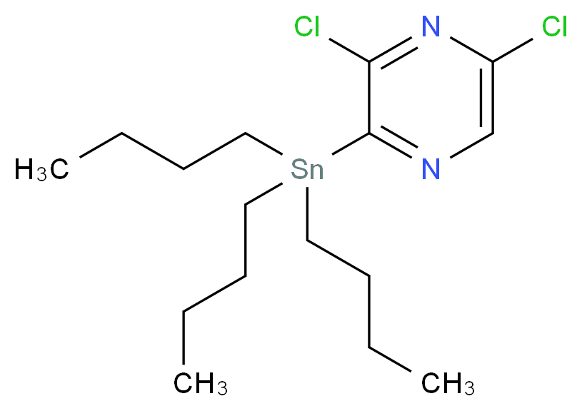 2,6-Dichloro-3-(tributylstannyl)pyrazine_Molecular_structure_CAS_446285-70-7)
