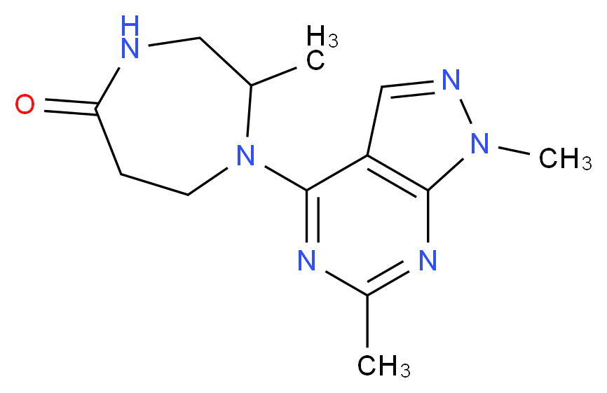 1-(1,6-dimethyl-1H-pyrazolo[3,4-d]pyrimidin-4-yl)-2-methyl-1,4-diazepan-5-one_Molecular_structure_CAS_)