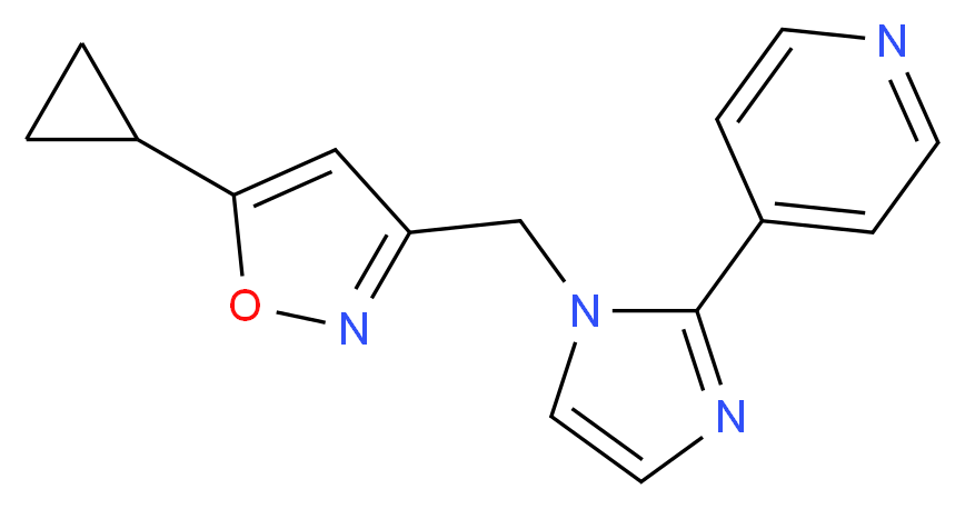 4-{1-[(5-cyclopropylisoxazol-3-yl)methyl]-1H-imidazol-2-yl}pyridine_Molecular_structure_CAS_)