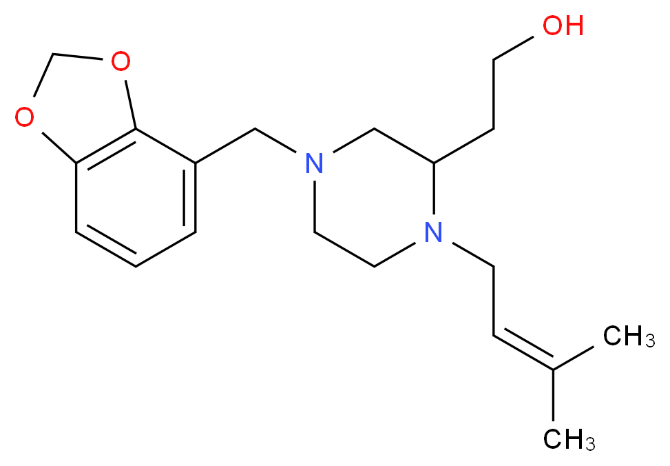 2-[4-(1,3-benzodioxol-4-ylmethyl)-1-(3-methyl-2-buten-1-yl)-2-piperazinyl]ethanol_Molecular_structure_CAS_)