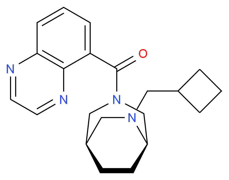 5-{[(1R*,5R*)-6-(cyclobutylmethyl)-3,6-diazabicyclo[3.2.2]non-3-yl]carbonyl}quinoxaline_Molecular_structure_CAS_)