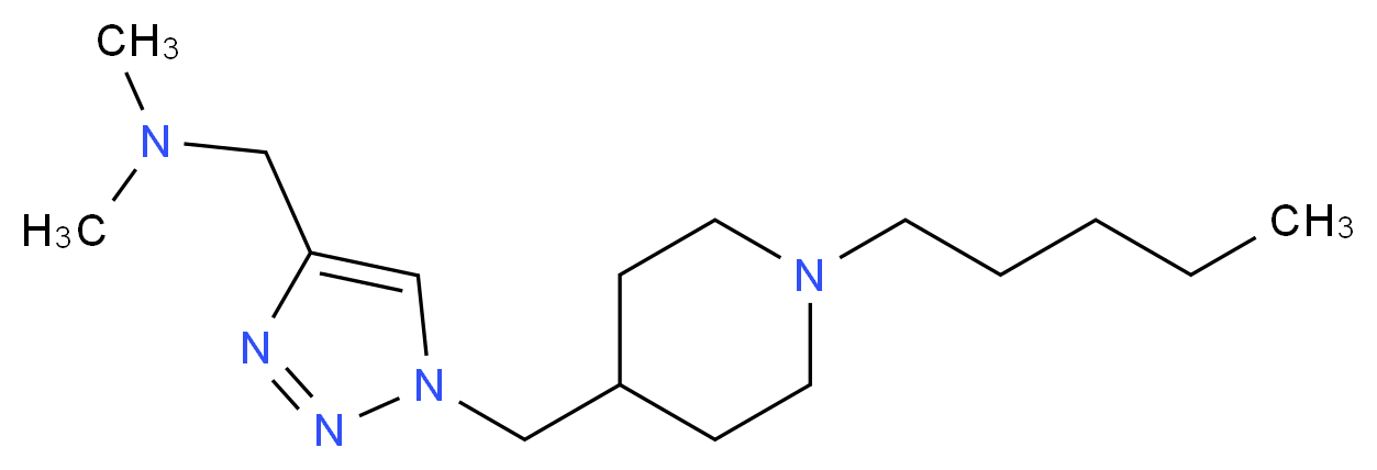 N,N-dimethyl-1-{1-[(1-pentylpiperidin-4-yl)methyl]-1H-1,2,3-triazol-4-yl}methanamine_Molecular_structure_CAS_)