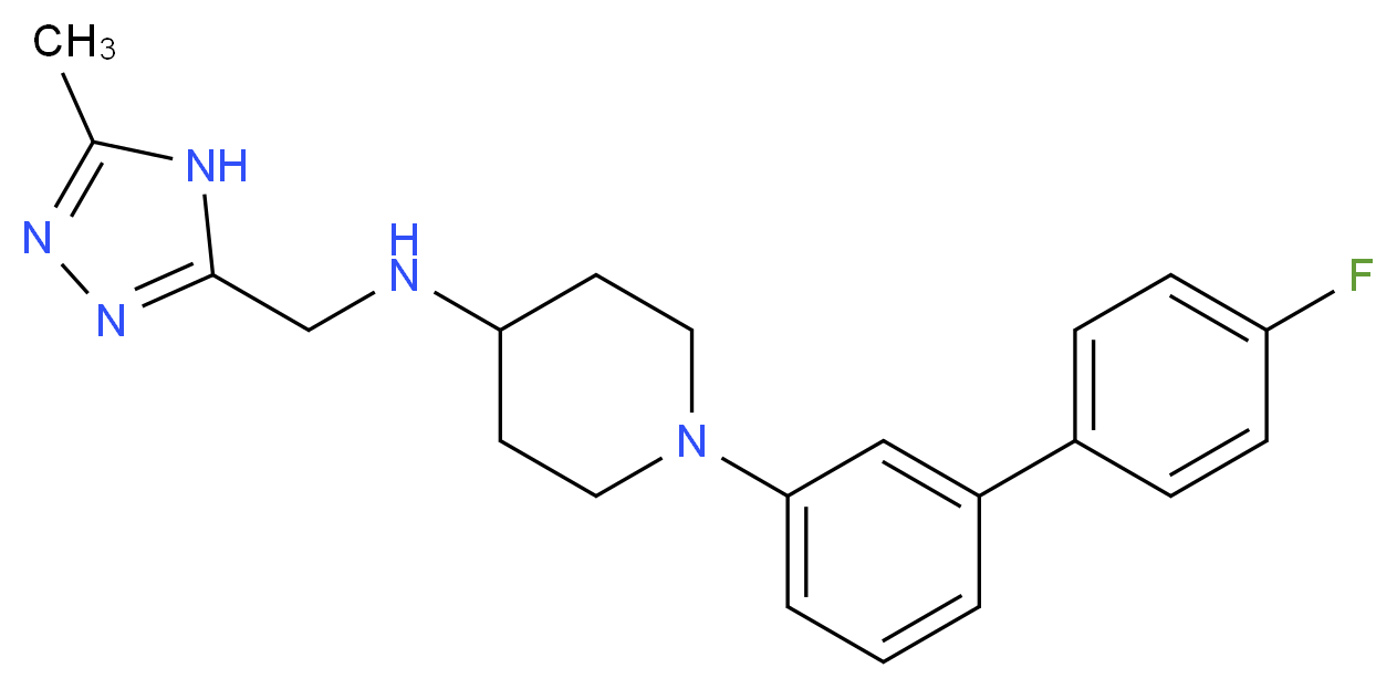1-(4'-fluoro-3-biphenylyl)-N-[(5-methyl-4H-1,2,4-triazol-3-yl)methyl]-4-piperidinamine_Molecular_structure_CAS_)
