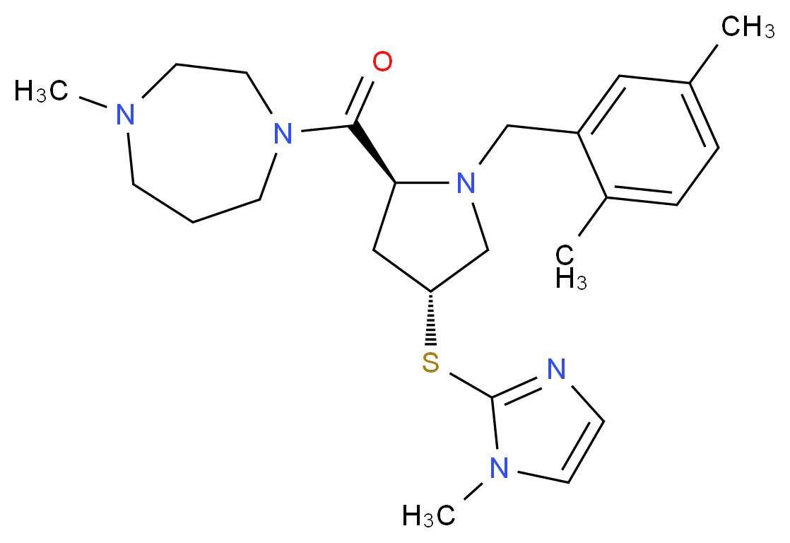 1-{(4R)-1-(2,5-dimethylbenzyl)-4-[(1-methyl-1H-imidazol-2-yl)thio]-L-prolyl}-4-methyl-1,4-diazepane_Molecular_structure_CAS_)