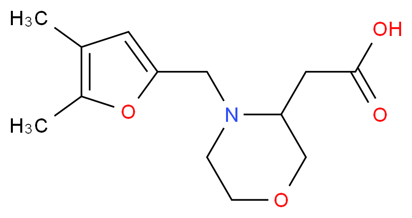{4-[(4,5-dimethyl-2-furyl)methyl]-3-morpholinyl}acetic acid_Molecular_structure_CAS_)