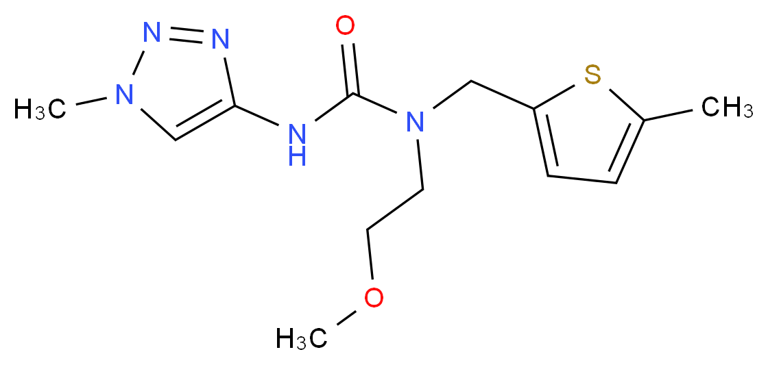 N-(2-methoxyethyl)-N-[(5-methyl-2-thienyl)methyl]-N'-(1-methyl-1H-1,2,3-triazol-4-yl)urea_Molecular_structure_CAS_)