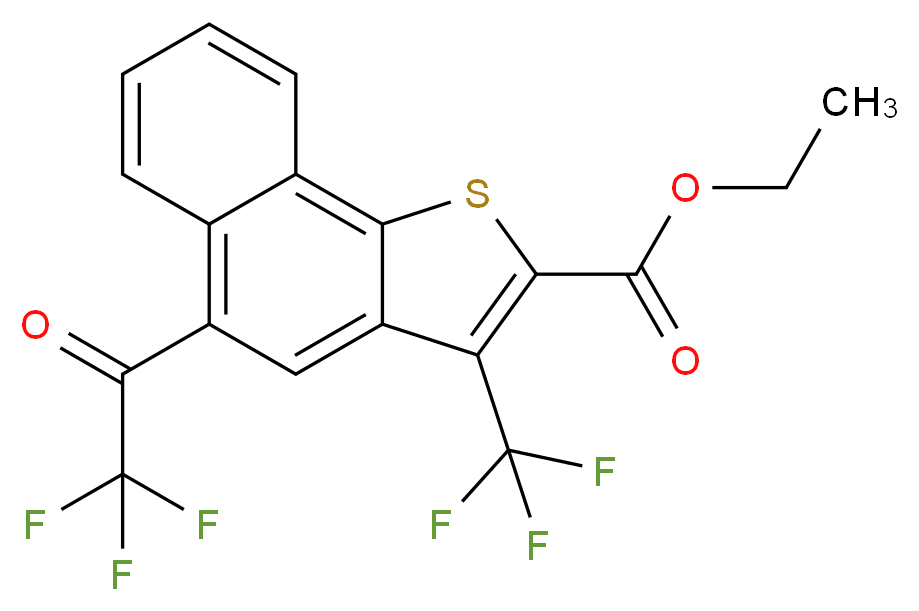 Ethyl 5-(trifluoroacetyl)-3-(trifluoromethyl)naphtho[1,2-b]thiophene-2-carboxylate_Molecular_structure_CAS_)