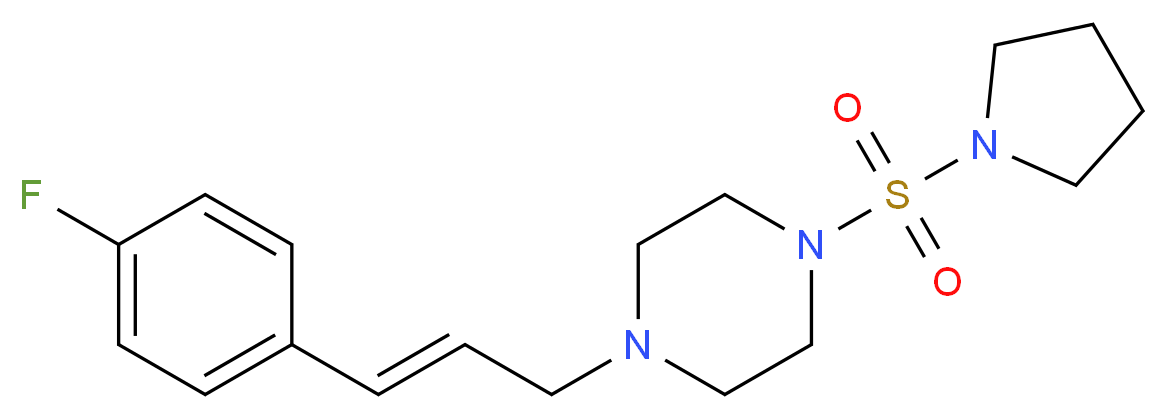1-[(2E)-3-(4-fluorophenyl)prop-2-en-1-yl]-4-(pyrrolidin-1-ylsulfonyl)piperazine_Molecular_structure_CAS_)