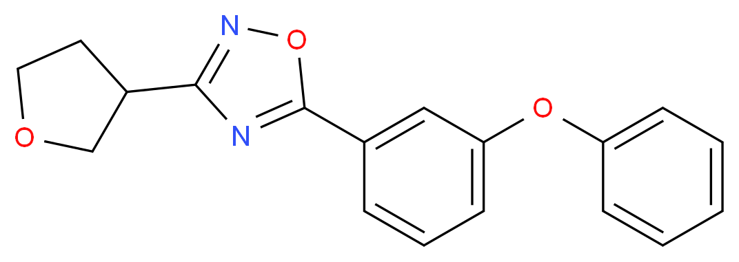 5-(3-phenoxyphenyl)-3-(tetrahydrofuran-3-yl)-1,2,4-oxadiazole_Molecular_structure_CAS_)