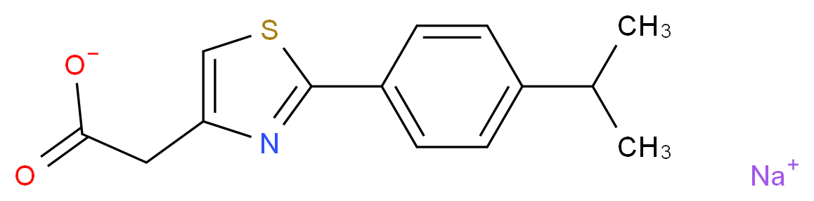 sodium [2-(4-isopropylphenyl)-1,3-thiazol-4-yl]acetate_Molecular_structure_CAS_)