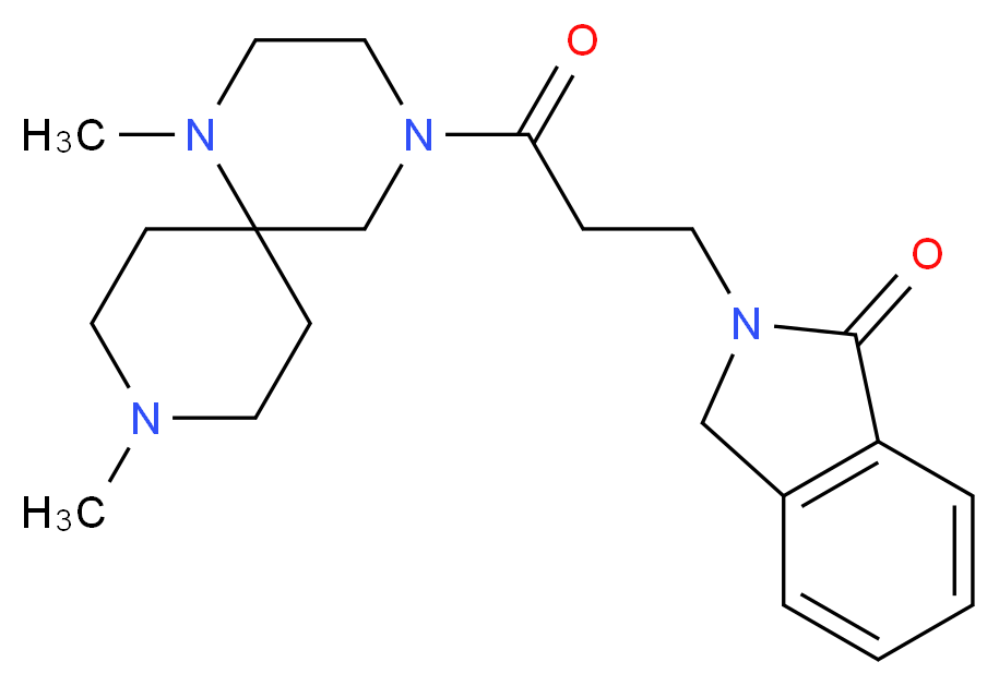 2-[3-(1,9-dimethyl-1,4,9-triazaspiro[5.5]undec-4-yl)-3-oxopropyl]isoindolin-1-one_Molecular_structure_CAS_)