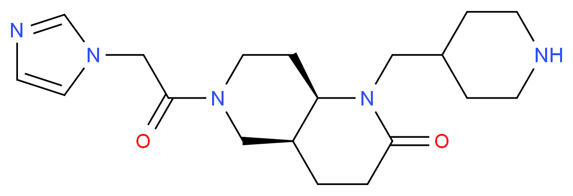 (4aS*,8aR*)-6-(1H-imidazol-1-ylacetyl)-1-(piperidin-4-ylmethyl)octahydro-1,6-naphthyridin-2(1H)-one_Molecular_structure_CAS_)