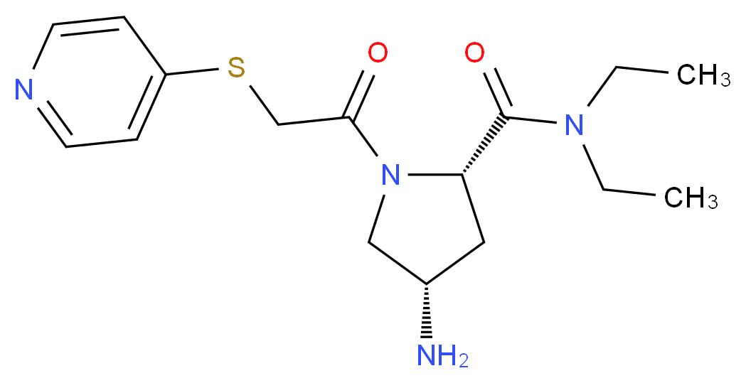 (2S,4S)-4-amino-N,N-diethyl-1-[(pyridin-4-ylthio)acetyl]pyrrolidine-2-carboxamide_Molecular_structure_CAS_)