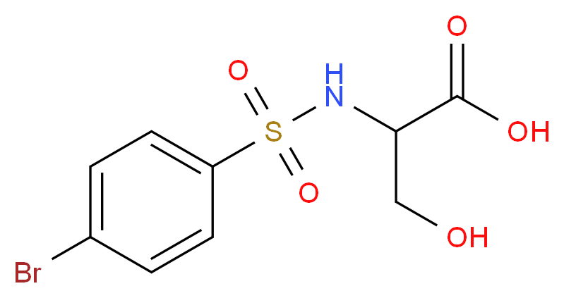2-(4-Bromo-benzenesulfonylamino)-3-hydroxy-propionic acid_Molecular_structure_CAS_)