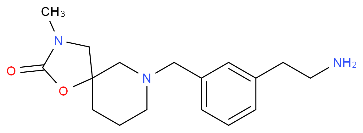 7-[3-(2-aminoethyl)benzyl]-3-methyl-1-oxa-3,7-diazaspiro[4.5]decan-2-one_Molecular_structure_CAS_)