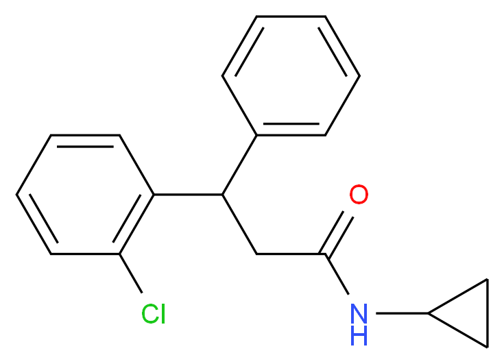 3-(2-chlorophenyl)-N-cyclopropyl-3-phenylpropanamide_Molecular_structure_CAS_)