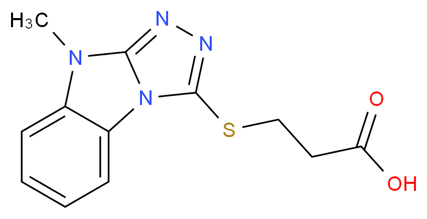 3-[(9-Methyl-9H-[1,2,4]triazolo[4,3-a]-benzimidazol-3-yl)thio]propanoic acid_Molecular_structure_CAS_)