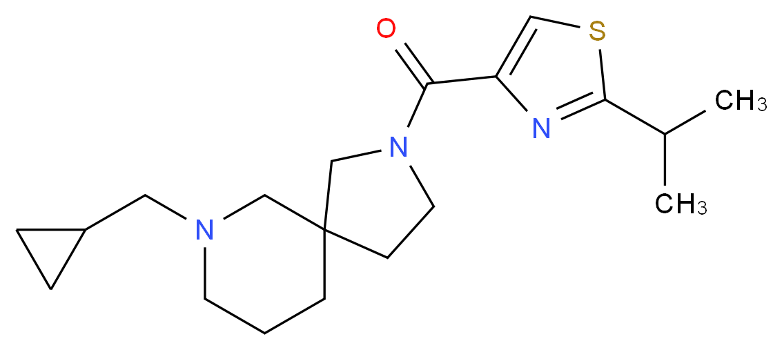7-(cyclopropylmethyl)-2-[(2-isopropyl-1,3-thiazol-4-yl)carbonyl]-2,7-diazaspiro[4.5]decane_Molecular_structure_CAS_)