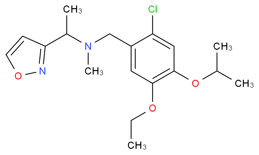 (2-chloro-5-ethoxy-4-isopropoxybenzyl)(1-isoxazol-3-ylethyl)methylamine_Molecular_structure_CAS_)