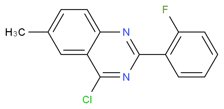 4-CHLORO-2-(2-FLUORO-PHENYL)-6-METHYL-QUINAZOLINE_Molecular_structure_CAS_885277-53-2)