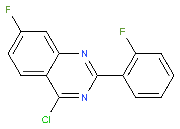 4-CHLORO-7-FLUORO-2-(2-FLUORO-PHENYL)-QUINAZOLINE_Molecular_structure_CAS_885277-58-7)