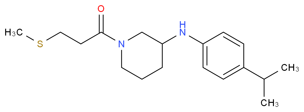 N-(4-isopropylphenyl)-1-[3-(methylthio)propanoyl]-3-piperidinamine_Molecular_structure_CAS_)