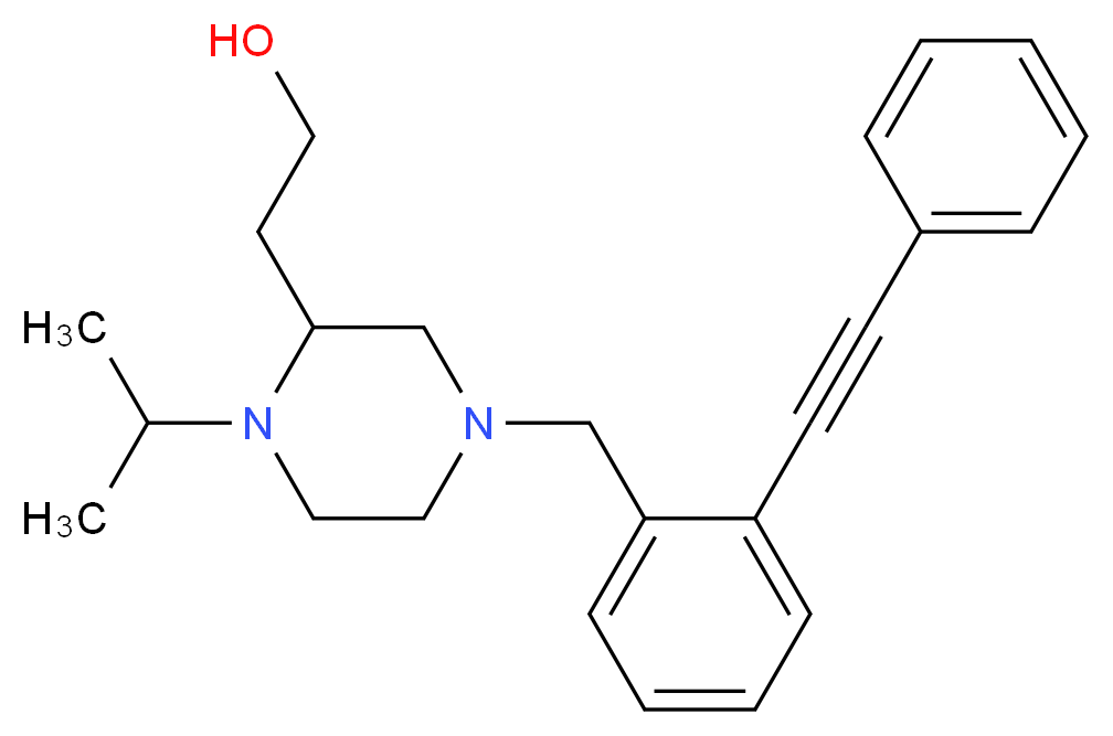 2-{1-isopropyl-4-[2-(phenylethynyl)benzyl]-2-piperazinyl}ethanol_Molecular_structure_CAS_)