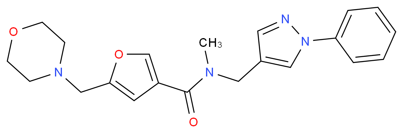 N-methyl-5-(4-morpholinylmethyl)-N-[(1-phenyl-1H-pyrazol-4-yl)methyl]-3-furamide_Molecular_structure_CAS_)