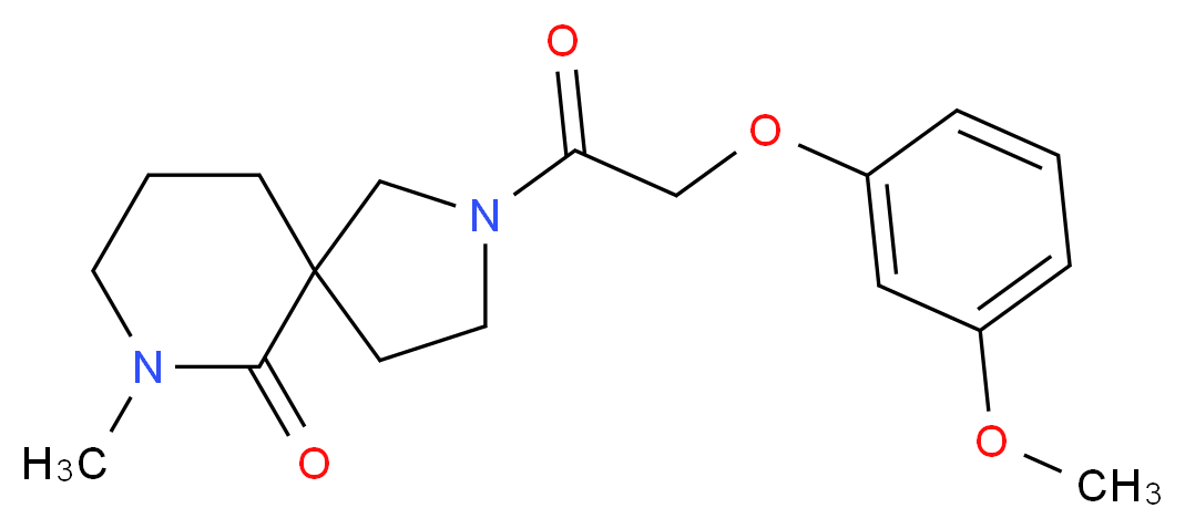 2-[(3-methoxyphenoxy)acetyl]-7-methyl-2,7-diazaspiro[4.5]decan-6-one_Molecular_structure_CAS_)