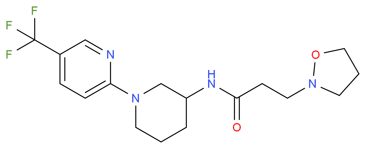 3-(2-isoxazolidinyl)-N-{1-[5-(trifluoromethyl)-2-pyridinyl]-3-piperidinyl}propanamide_Molecular_structure_CAS_)
