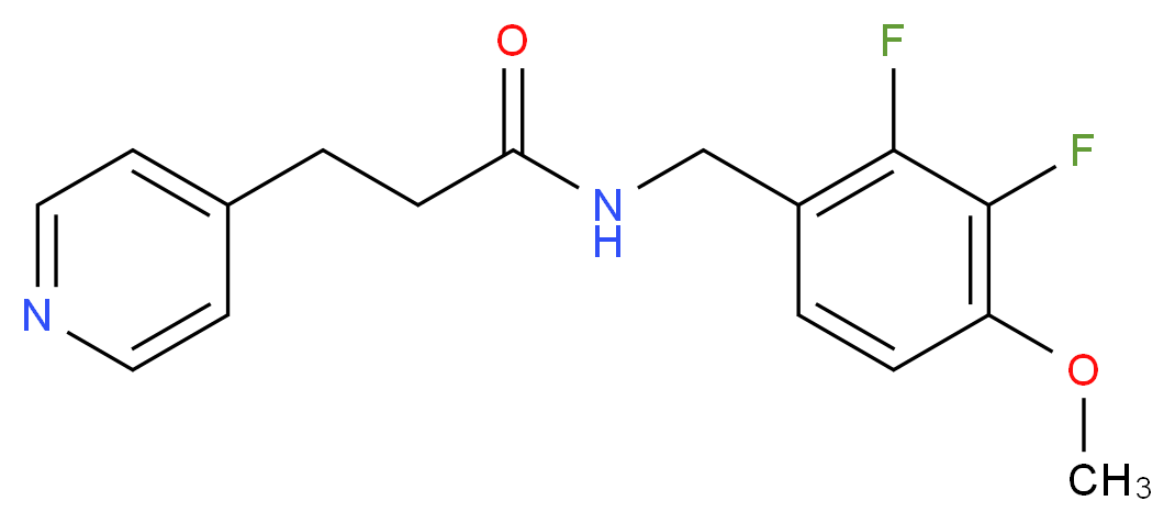 N-(2,3-difluoro-4-methoxybenzyl)-3-pyridin-4-ylpropanamide_Molecular_structure_CAS_)
