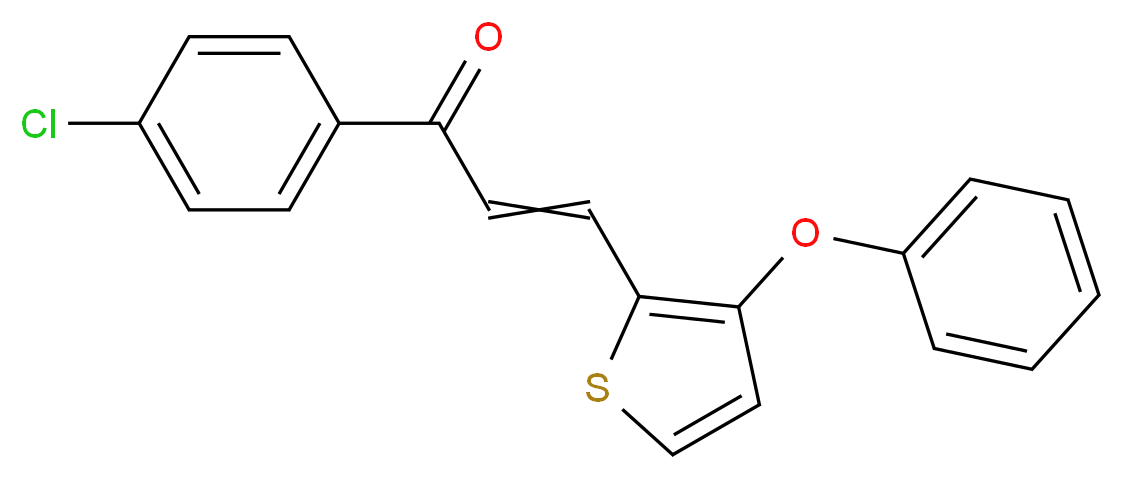 1-(4-chlorophenyl)-3-(3-phenoxy-2-thienyl)prop-2-en-1-one_Molecular_structure_CAS_)