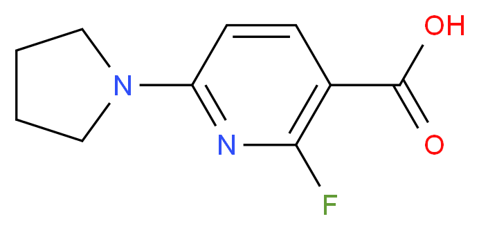2-Fluoro-6-(pyrrolidin-1-yl)nicotinic acid_Molecular_structure_CAS_)