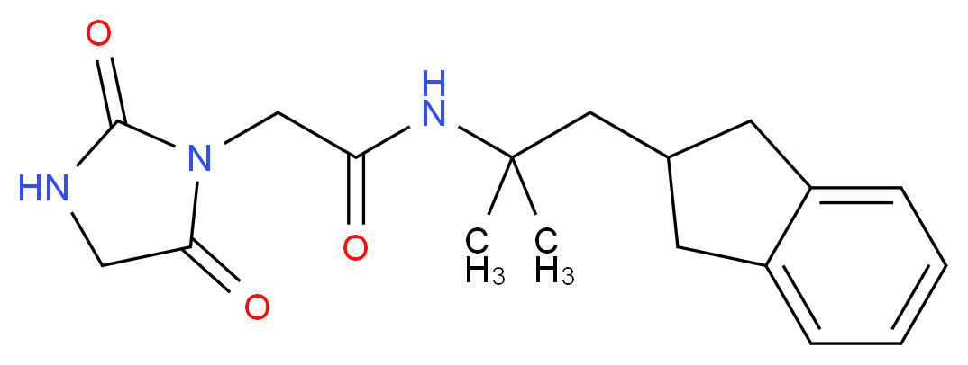 N-[2-(2,3-dihydro-1H-inden-2-yl)-1,1-dimethylethyl]-2-(2,5-dioxo-1-imidazolidinyl)acetamide_Molecular_structure_CAS_)