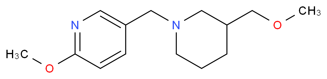 2-methoxy-5-{[3-(methoxymethyl)piperidin-1-yl]methyl}pyridine_Molecular_structure_CAS_)