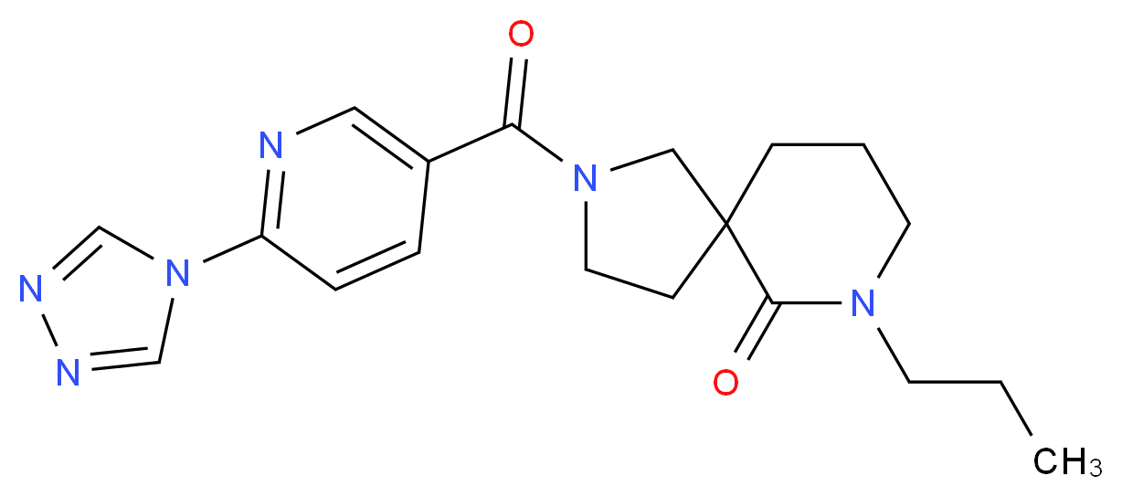 7-propyl-2-{[6-(4H-1,2,4-triazol-4-yl)pyridin-3-yl]carbonyl}-2,7-diazaspiro[4.5]decan-6-one_Molecular_structure_CAS_)