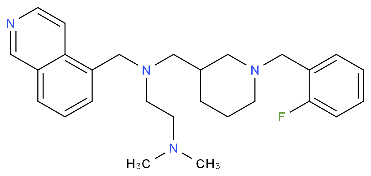 N-{[1-(2-fluorobenzyl)-3-piperidinyl]methyl}-N-(5-isoquinolinylmethyl)-N',N'-dimethyl-1,2-ethanediamine_Molecular_structure_CAS_)