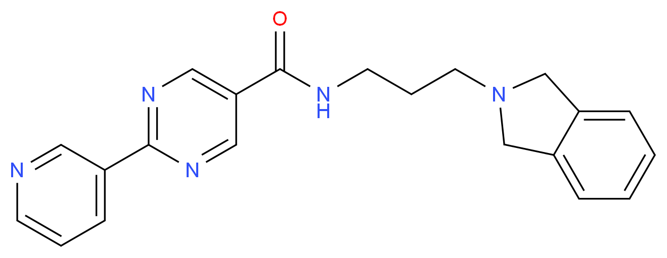 N-[3-(1,3-dihydro-2H-isoindol-2-yl)propyl]-2-(3-pyridinyl)-5-pyrimidinecarboxamide_Molecular_structure_CAS_)