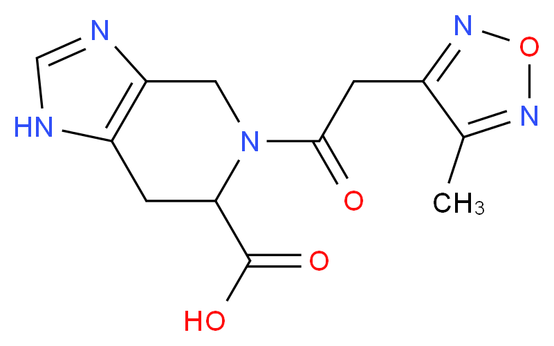 5-[(4-methyl-1,2,5-oxadiazol-3-yl)acetyl]-4,5,6,7-tetrahydro-1H-imidazo[4,5-c]pyridine-6-carboxylic acid_Molecular_structure_CAS_)