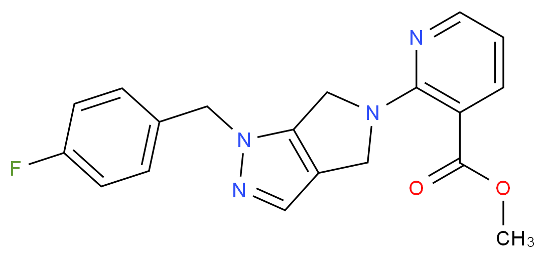 methyl 2-[1-(4-fluorobenzyl)-4,6-dihydropyrrolo[3,4-c]pyrazol-5(1H)-yl]nicotinate_Molecular_structure_CAS_)