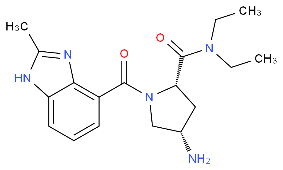 (2S,4S)-4-amino-N,N-diethyl-1-[(2-methyl-1H-benzimidazol-4-yl)carbonyl]pyrrolidine-2-carboxamide_Molecular_structure_CAS_)