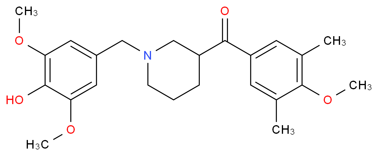 [1-(4-hydroxy-3,5-dimethoxybenzyl)-3-piperidinyl](4-methoxy-3,5-dimethylphenyl)methanone_Molecular_structure_CAS_)