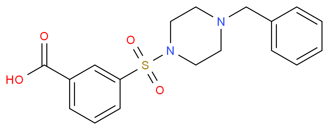 3-(4-Benzyl-piperazine-1-sulfonyl)-benzoic acid_Molecular_structure_CAS_)
