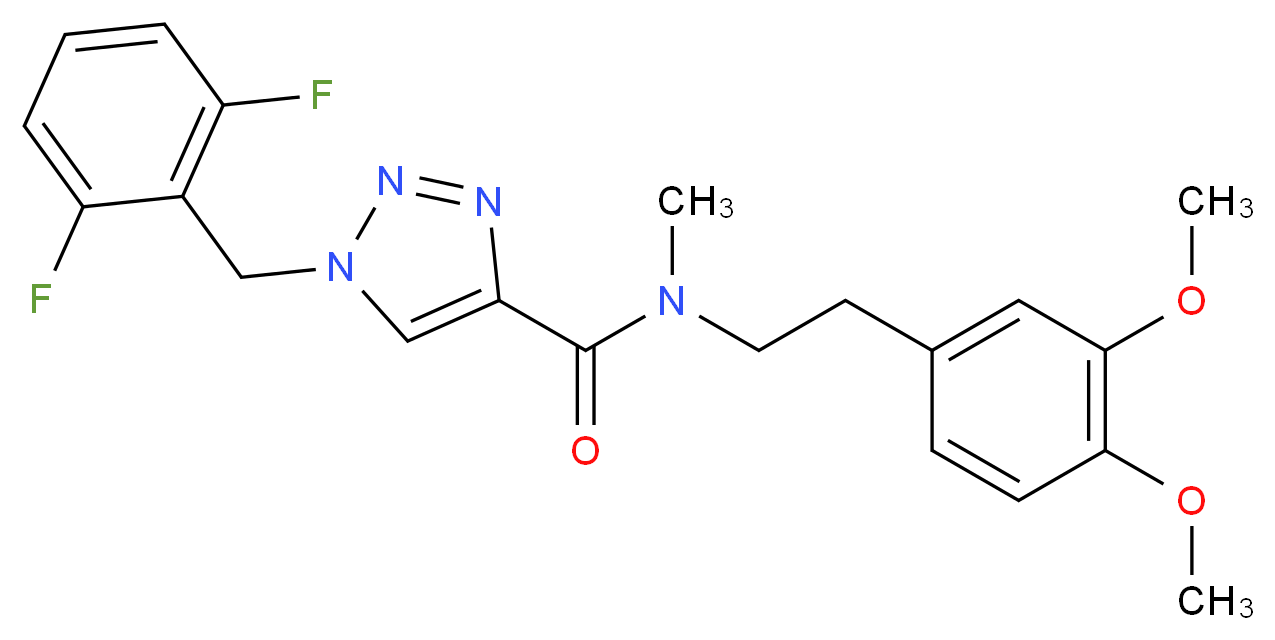 1-(2,6-difluorobenzyl)-N-[2-(3,4-dimethoxyphenyl)ethyl]-N-methyl-1H-1,2,3-triazole-4-carboxamide_Molecular_structure_CAS_)