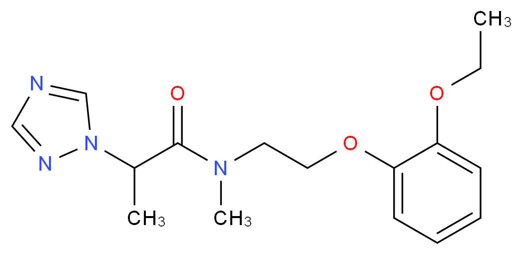 N-[2-(2-ethoxyphenoxy)ethyl]-N-methyl-2-(1H-1,2,4-triazol-1-yl)propanamide_Molecular_structure_CAS_)